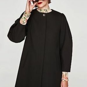 Zara collarless coat